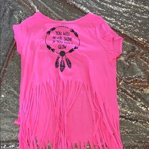 Pink cropped shirt